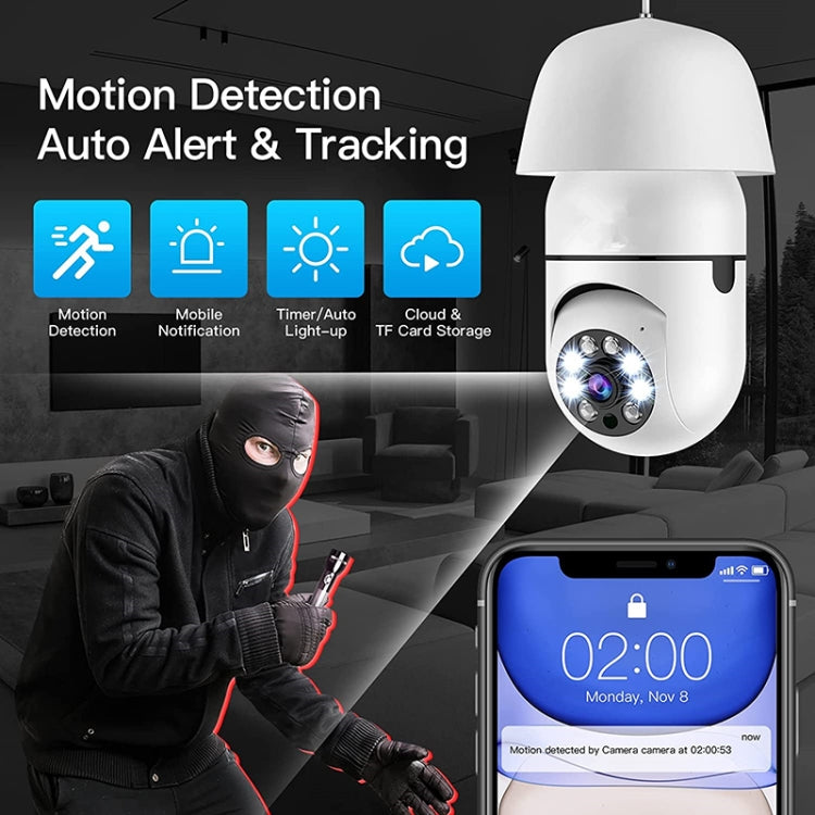 ESCAM 2.0MP 1080P Light Bulb WiFi Camera, Support IR Night Vision / Motion Detection / Two-way Voice, ESCAM ESCAM 2.0MP 1080P Light Bulb WiFi Camera, Support IR Night Vision / Motion Detection / Two-way Voice, ESCAM